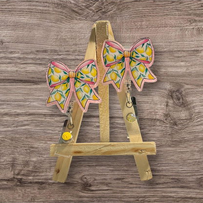 Lemon Bow Badge Reel