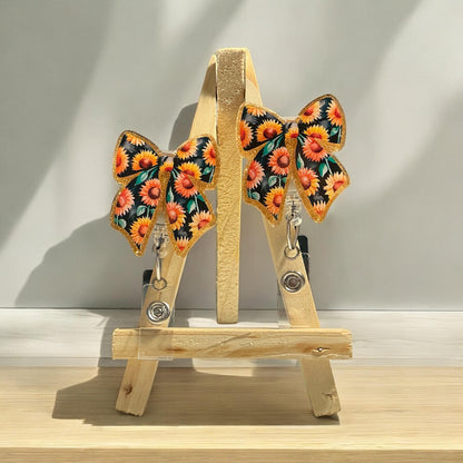 Sunflower Bow Badge Reel